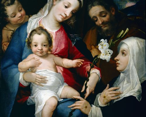 Sacra Famiglia con san Giovannino e Santa Caterina