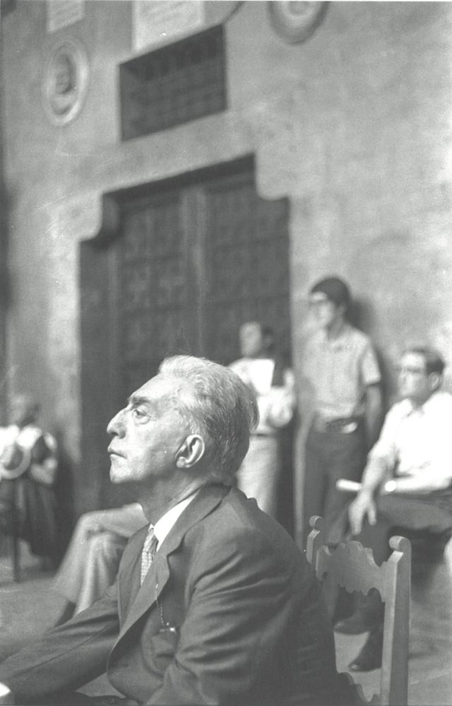 Luigi Dallapiccola all'Accademia Musicale Chigiana di Siena, 1967_Fototeca dell'Accademia Muiscale Chigiana_foto di Galliano Passerini