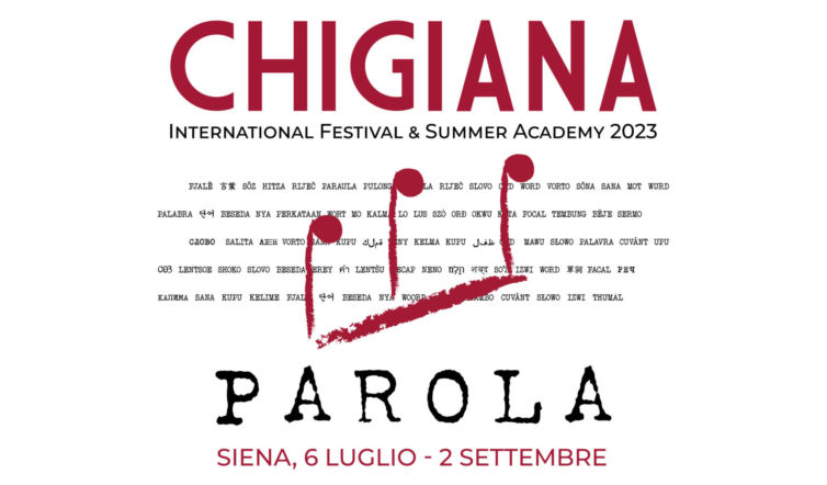 Logo Parola Festival Chigiana 2023 Header